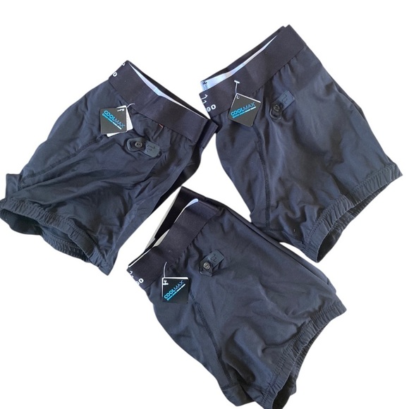 NEW men's Frigo 3 Pairs coolmax stretch collection trunks size Medium Black NWT - Picture 11 of 12